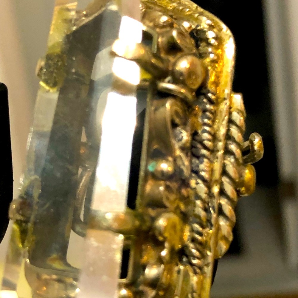 Adjustable clear Crystal ring. - Picture 7 of 8
